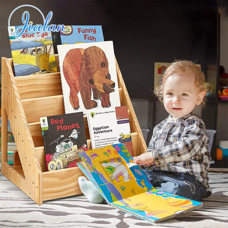 Estantería Montessori para niños pequeños, estantería frontal para niños, estantería Premium para libros de bebé, estantería para niños para guardería, aula