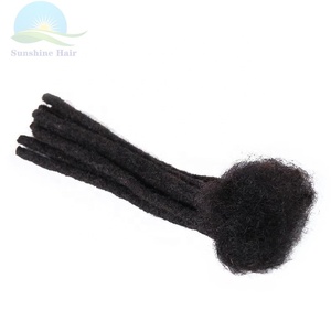 Sıcak satış Dreadlock 0.8cm % 100% hint İnsan saç doğal siyah tığ Dreadlock uzantıları ince locs erkekler için - Product Image 2