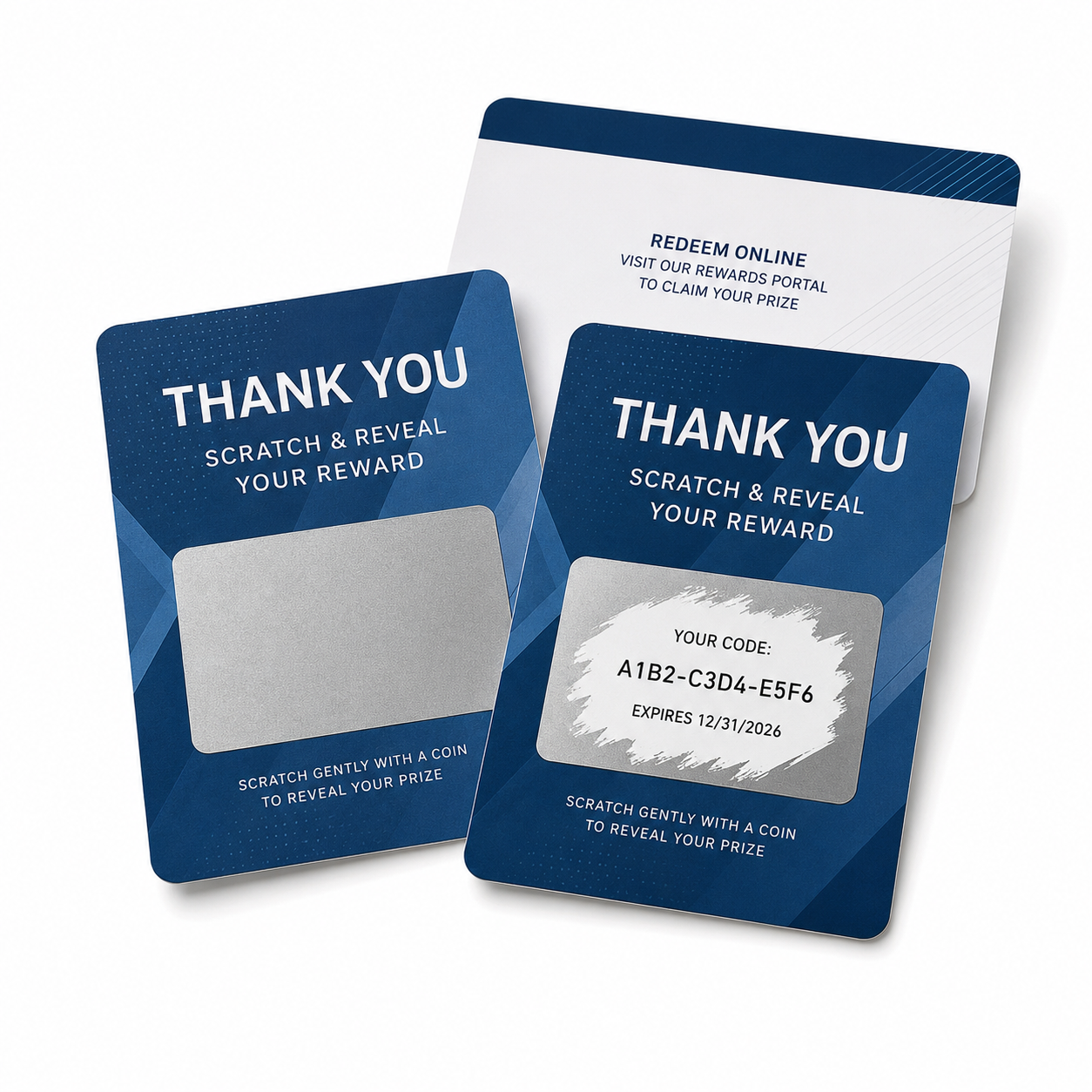 Unique Code Scratch Cards