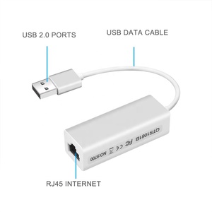 Convertitore cavo Ethernet USB USB da 2.0 a 10/100 MBPS Lan di rete RJ45 convertitore porta femmina adattatore per scheda di rete usb per LAPTOP - Product Image 4