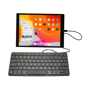 适用于iPad和IPhone的2023最新照明有线键盘，适用于办公室和学生的78键带照明接口的有线键盘 - Product Image 3