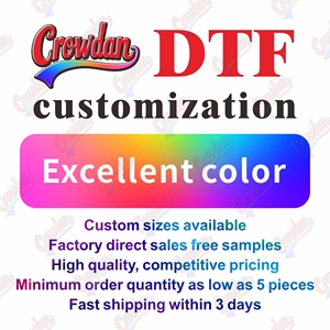 Crowdan 2025 Heat Press <strong>Dft</strong> Transfers Ready to Press Heat Transfer Designs Plastisol Custom Heat Transfers for T-Shirts