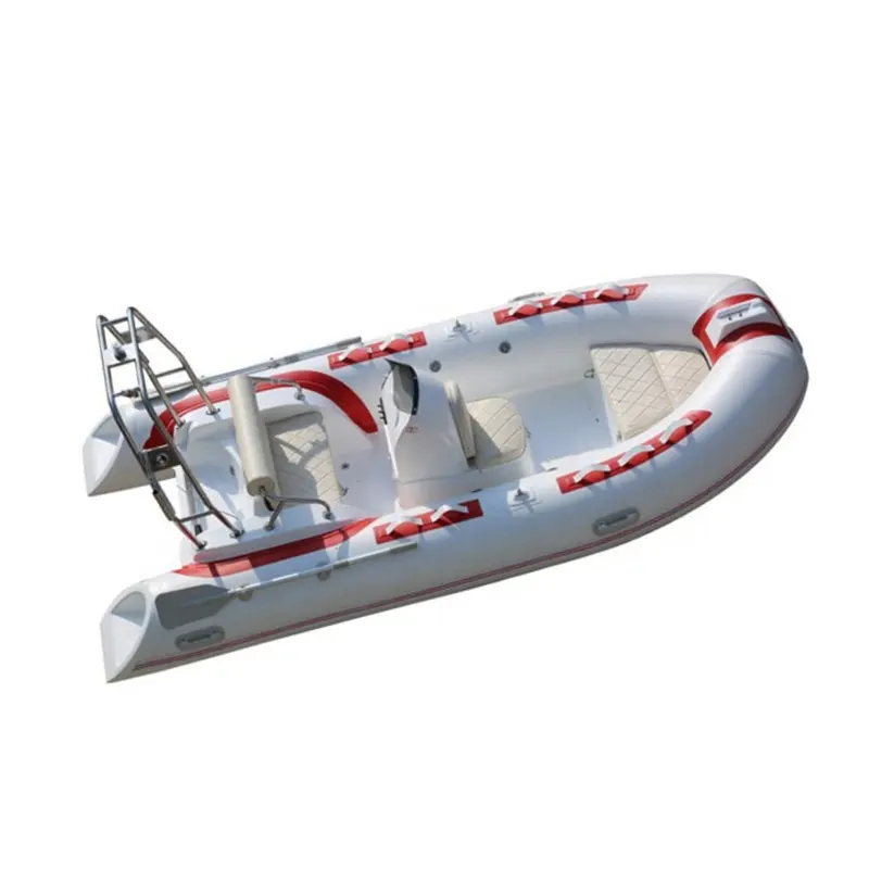Barcos infláveis de fibra de vidro, 3.9m 6 pessoas, barco de pesca inflável de fibra de vidro com motor à venda