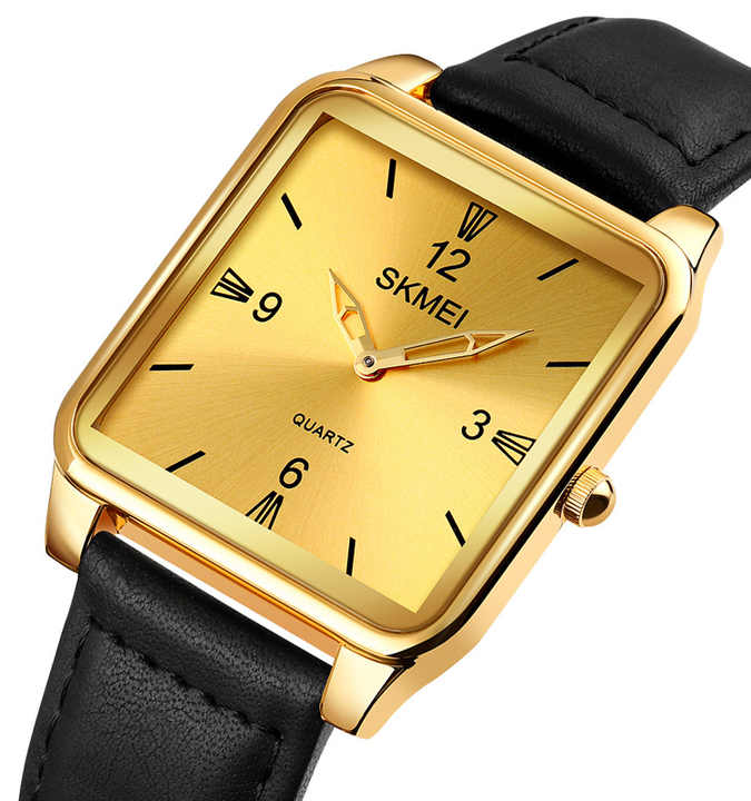 SKMEI-reloj de pulsera de cuarzo para hombre, cronógrafo de diseño cuadrado a la moda, informal, resistente al agua, regalo, 1603