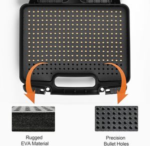 Kinghardcase 640 viên đạn EVA 22lr trường hợp lưu trữ màu đen 11.02x9.45x3.35 inch di động chống thấm nước có thể khóa du lịch đạn an toàn - Product Image 3