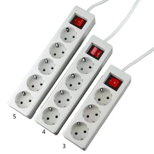 Alman CE VDE 3 yollu uzatma güç şeridi ab 3 soket kurulu 3x1.5mm2 kablo uzatma soket 1/ 5 metre anahtarı ile - Product Image 2