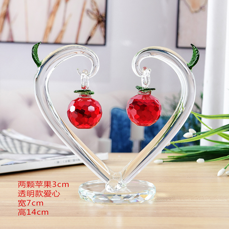 2 hanging heart-shaped red