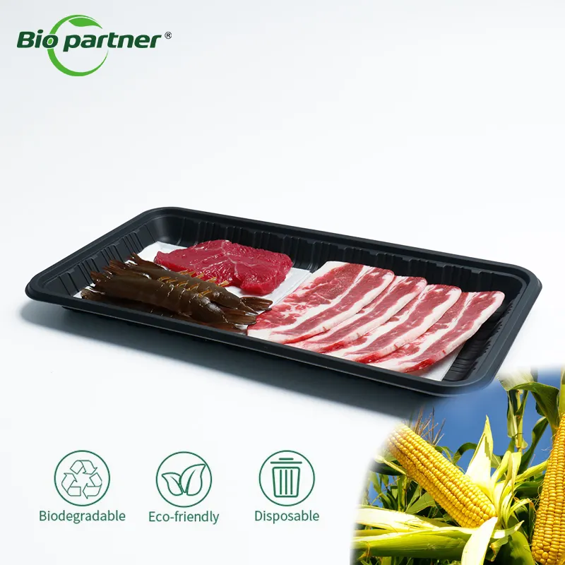 Embalagem de bandeja de carne de porco para alimentos congelados, bandeja de frutas e vegetais, embalagem de peixe e peito de frango com logotipo personalizado