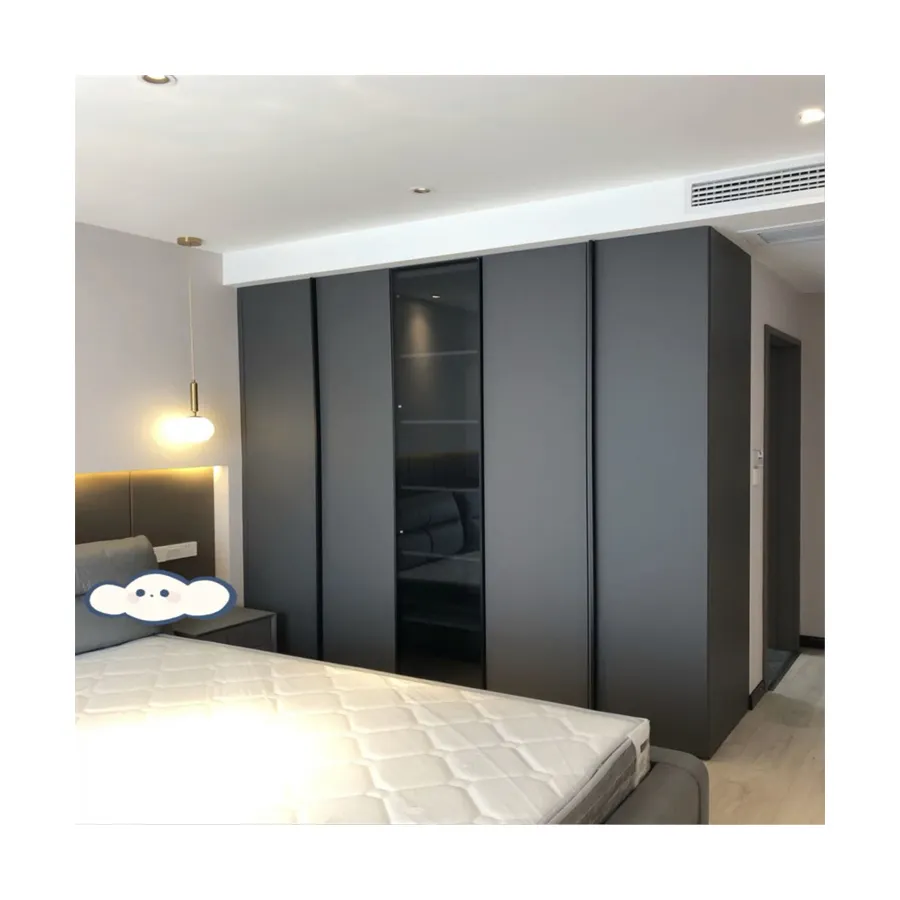 Meubles de chambre à coucher modernes et personnalisés 1.2M Design avec porte en bois Armoire en bois