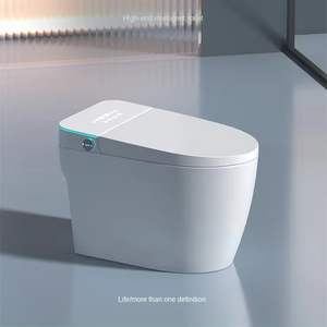 自動フラッシュフロアマウントブラック自動スマートビデ自動インテリジェンスインテリジェント便器リモコン付き - Product Image 1
