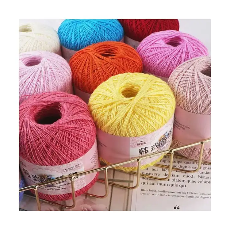 High Quality Various Color Hand-woven High Twist Mercerized 100% Cotton Crocheted Thread Yarn