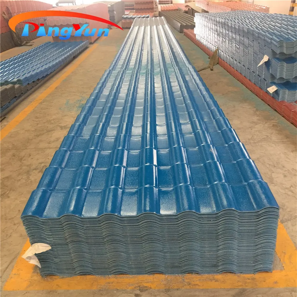 Strato di copertura dell'assicella delle mattonelle di tetto di plastica del PVC impermeabile ondulato isolato per i materiali da costruzione
