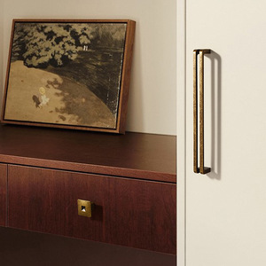 Tay nắm cửa tủ quần áo hợp kim kẽm hiện đại xử lý tủ quần áo ngăn kéo đồ nội thất bằng Đồng màu vàng retro kiểu Mỹ - Product Image 6