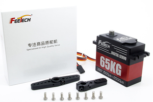 7.4V 65KG 360 Degree Magnetic Encoders Steel Gear Servo 60kg Torque for RC Airplane Parts 4mm AGV Application UAV Robot AI
