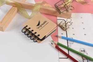 Fabricante papel Kraft cubierta dura Mini cuaderno publicidad regalo logotipo personalizado espiral encuadernado Bloc de notas con notas adhesivas surtidas - Product Image 2
