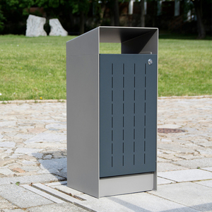 Contenedores de basura de calle decorativos públicos, contenedor de clasificación de basura para exteriores, cubos de basura de Metal cuadrados, cocina con cerradura de seguridad - Product Image 5