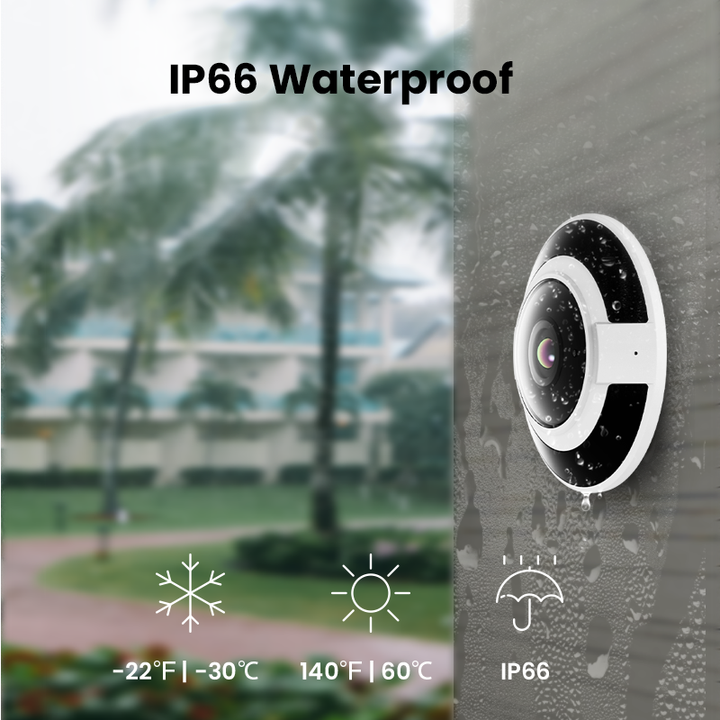 12MP 360 Panoramic View Fisheye Security Camera with Heatmap and People Counting for Retail Stores and Shopping Malls