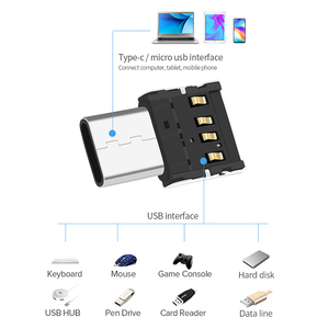 TISHRIC OTG tip-c OTG mikro USB adaptör USB tip C şarj veri dönüştürücü OTG kablo için fare klavye USB DIsk flaş - Product Image 3