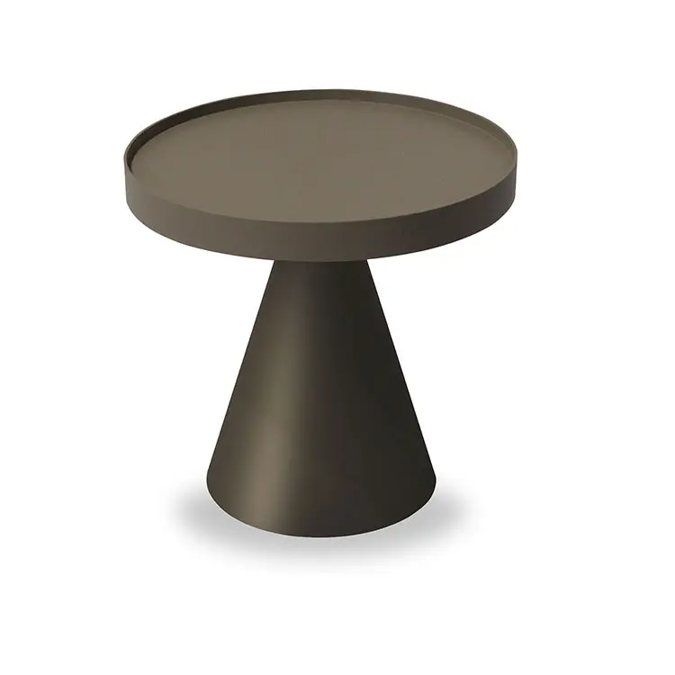 Design moderne En Aluminium Petit Rond Table Basse Latérale