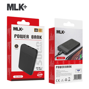 Eu מניות משלוח 5000mah שחור ultrathin בנק כוח נייד כפול usb + מטען סוללה חיצוני אוניברסלי pc