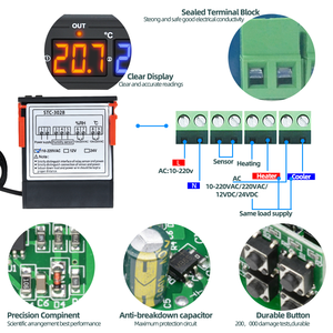 Termostato Digital inteligente de laboratorio, dispositivo de control de temperatura y humedad, termostato Digital de calor frío ajustable de STC-3028 - Product Image 4