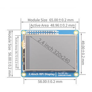 Modulo di visualizzazione Touch Screen LCD colorato da 2.4 pollici 2.4 "ILI9341 240*320 3.3V ~ 5V compatibile con Raspberry Pi 3A +/3B + - Product Image 4