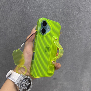IPhone16 için uygun telefon kılıfı, Apple 15Promax, şerit 14, şeffaf standı, bileklik, 13, halka kordon ile - Product Image 6