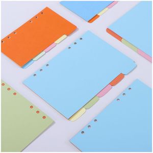 A5 Size 6 Ring <strong>Paper</strong> <strong>Index</strong> Divider Category Page Tabs Indexing Card for Planner - Product Image 3