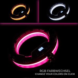 Lümen 90 W RGB LED halka ışık makyaj Selfie ve fotoğraf stüdyosu App kontrolü 3200 K-9999 K işletilen pil ve güç kaynağı - Product Image 5