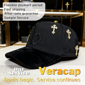 Tùy chỉnh gorras mềm phong cách bông da lộn vành mũ satin lót veracap Mũ bóng rổ màu đen được trang bị Mũ bóng chày thiết kế - Product Image 4