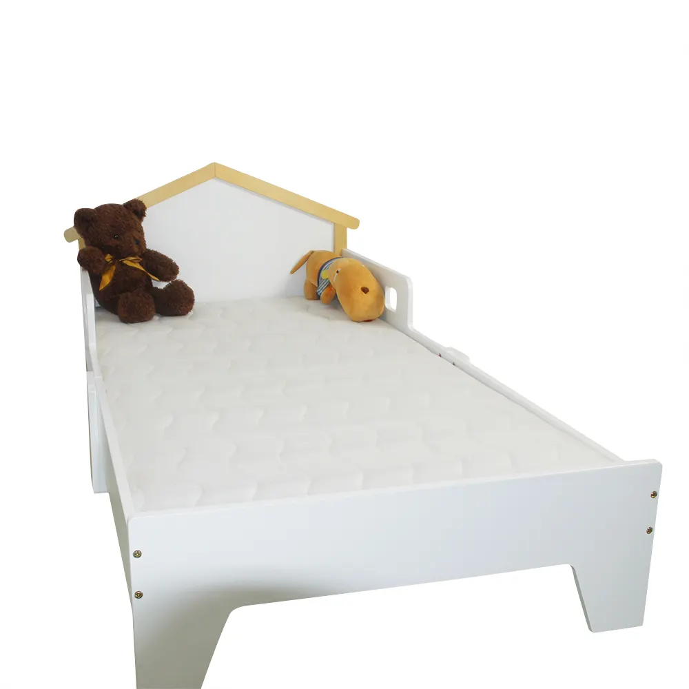 Grosir kualitas tinggi set kayu ranjang tunggal anak-anak bingkai tempat tidur Ratu mewah dengan rangka tempat tidur modern kayu