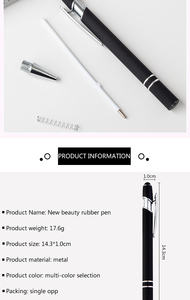 New Multifunctional <strong>2</strong> in 1 Ball <strong>Stylus</strong> Soft Touch Screen <strong>Pen</strong> Logo Engraved Lasered Metal <strong>Stylus</strong> <strong>Pen</strong> - Product Image 3