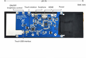 7,9 Zoll IPS TFT LCD mit 1280x400 Auflösung für Raspberry Pi