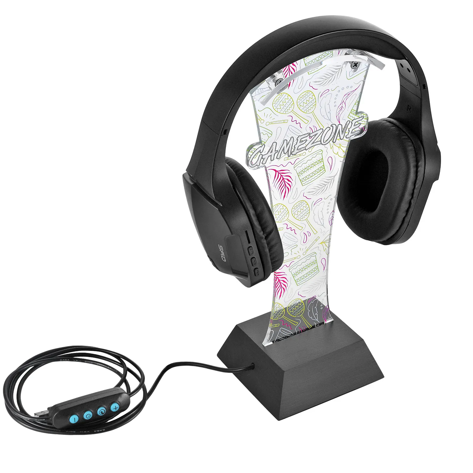 ส่วนบุคคลหูฟังGamerของขวัญ 3D Night Lightคนรักวิดีโอเกมที่กําหนดเองGamertagไฟSign Streamerชุดหูฟังผู้ถือ