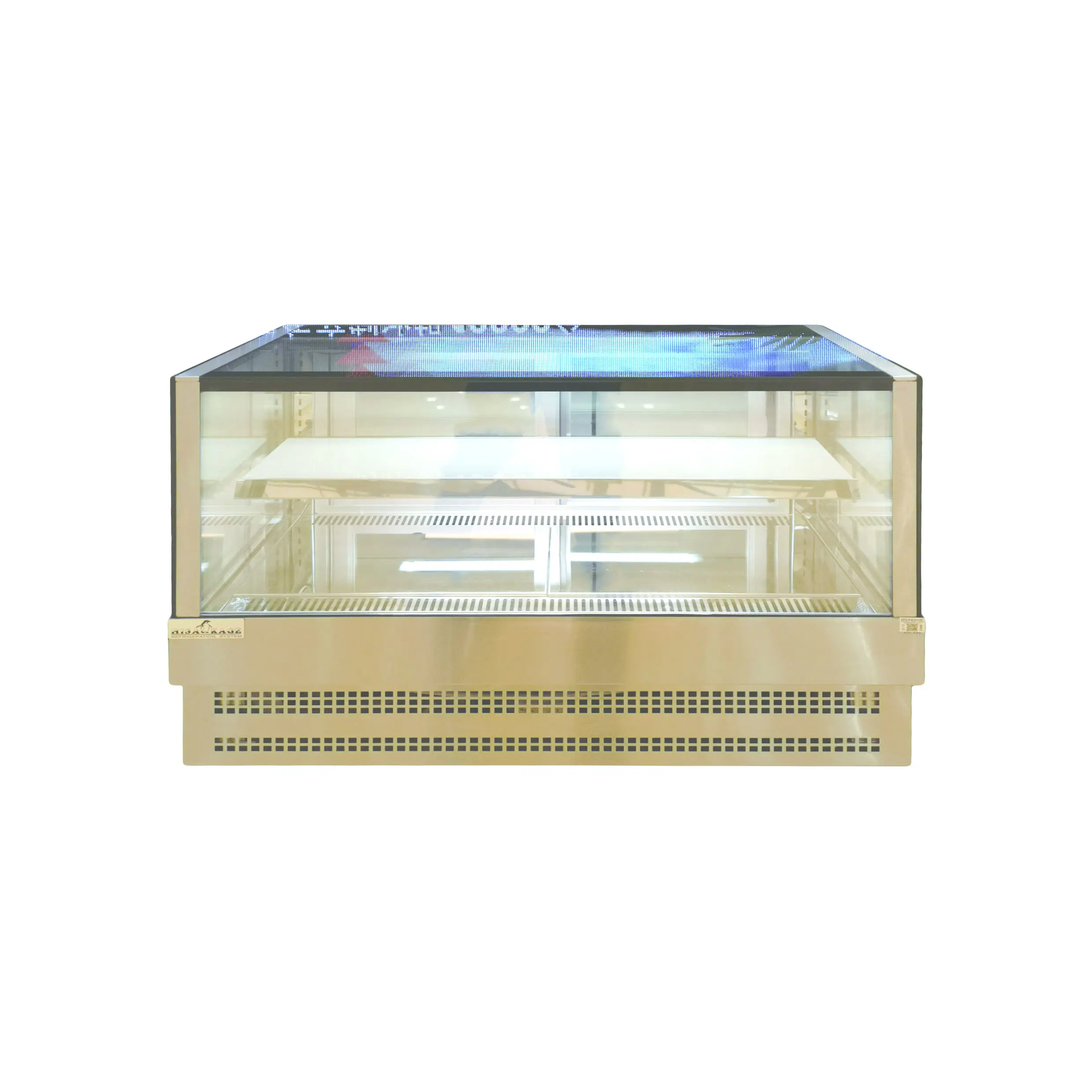 2023 HISAKAGE nouveau Style dessus de Table réfrigérateur rectangulaire verre affichage vitrine gâteau armoire de rangement DT-120L