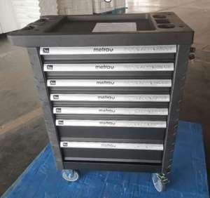 7个抽屉专业工具柜金属工具箱，带手动工具套件和脚轮 - Product Image 4