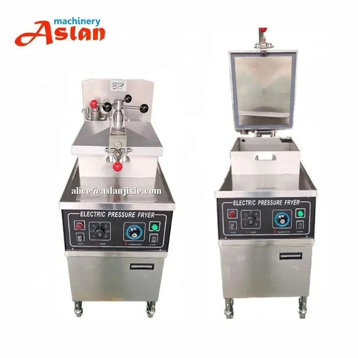 KFC type commercial 24L chicken nuggets frying machine/ gas type pressure oil fryer