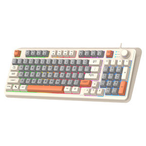 Multi <strong>Functional</strong> Mechanical Wired <strong>Keyboard</strong> with Volume Knob Ergonomic RGB <strong>Keyboard</strong> for <strong>Computer</strong> Gaming
