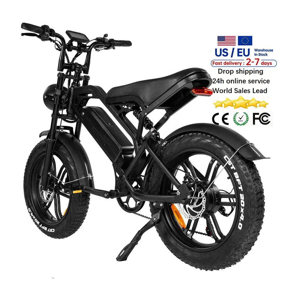 V20 e-bike Fat tire bicicletta elettrica 20 pollici 250W/500W/1000W bici elettrica migliore vendita e bike Mountain ebike ad alta velocità V20 Fatbike