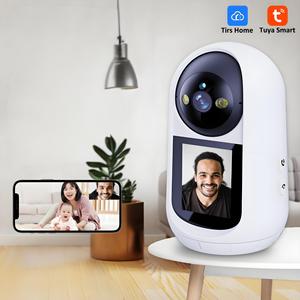 Tris Home 3MP WIFI Baby Monitor Sem Fio com Visão Noturna Áudio Bidirecional e Alto-falante Embutido PTZ Interface da Câmera