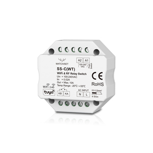 SS-C(WT) 100-240VAC 1CH * 10A WiFi + RF переключатель переменного тока с функцией нулевой перекрестной коммутации Tuya APP Control RF пульт дистанционного управления - Product Image 1
