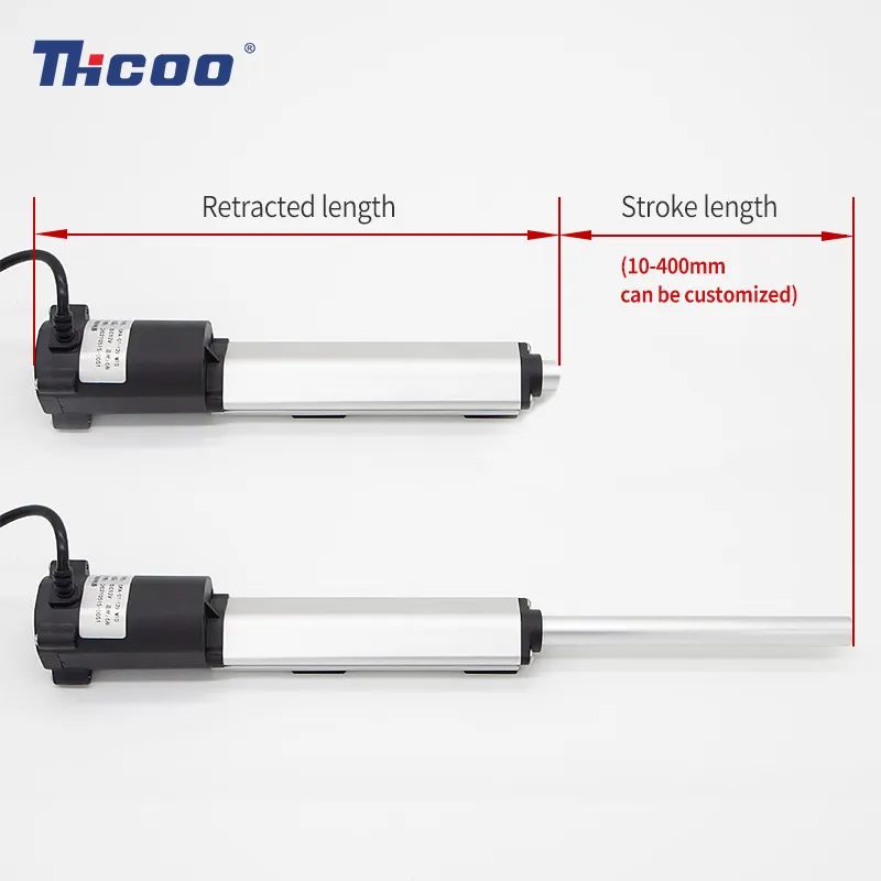 Motor paso a paso eléctrico de aluminio, Micro actuador lineal en línea de 1000mm, máquina de 12v de largo alcance