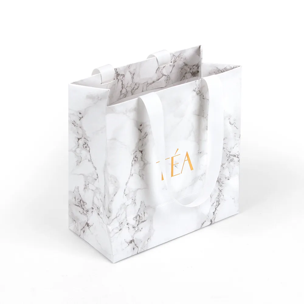 Design personalizzato scarpe fantasia/abbigliamento abito sacchetto di carta kraft bianca confezione con manico shopping gift bag