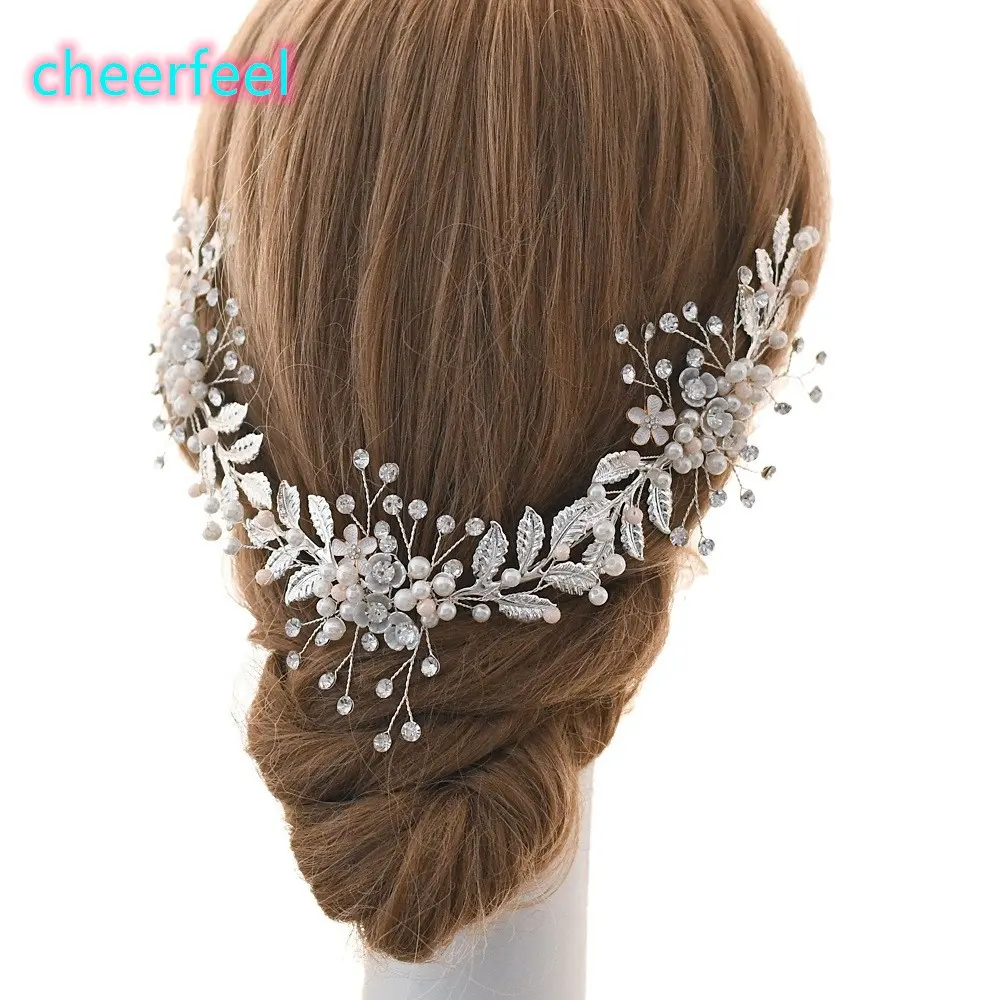 Cheerfeel enfeites de penteados para casamento, enfeites de videira cristal para cabelo MP-286