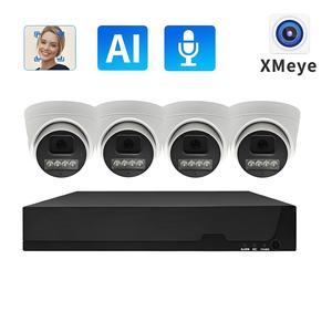 5MP CCTV-Überwachungs kamerasystem mit 4CH IP-Kamera Gesichts erkennung Poe NVR Monitoring Kit
