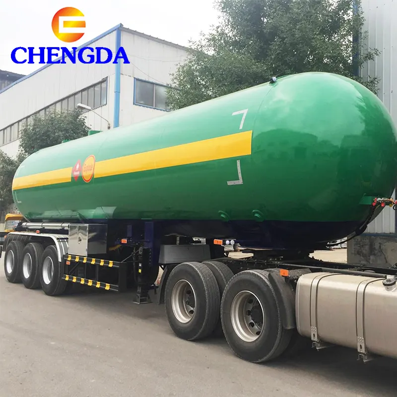 Chengda marque nouveau 3 essieux 46cbm propane d'éthylène gaz naturel liquéfié citerne remorque pour les Philippines