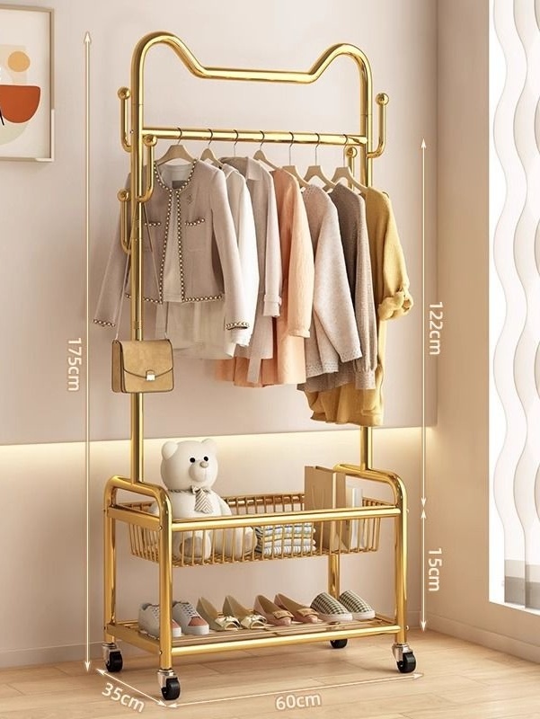60 cm doré + panier de rangement + étagère à chaussures
