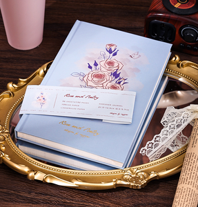 Wholesale <strong>Small</strong> A5 Retro Gold-Stamped Hardcover Rose Notebook Thread Sewing Binding Fresh Paper Cover for Diary <strong>Writing</strong> - Product Image 1