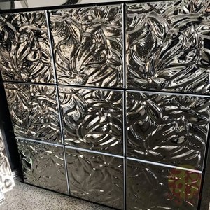 镜面抛光不锈钢装饰板3d天花板瓷砖金属图案定制铝制吊顶 - Product Image 4