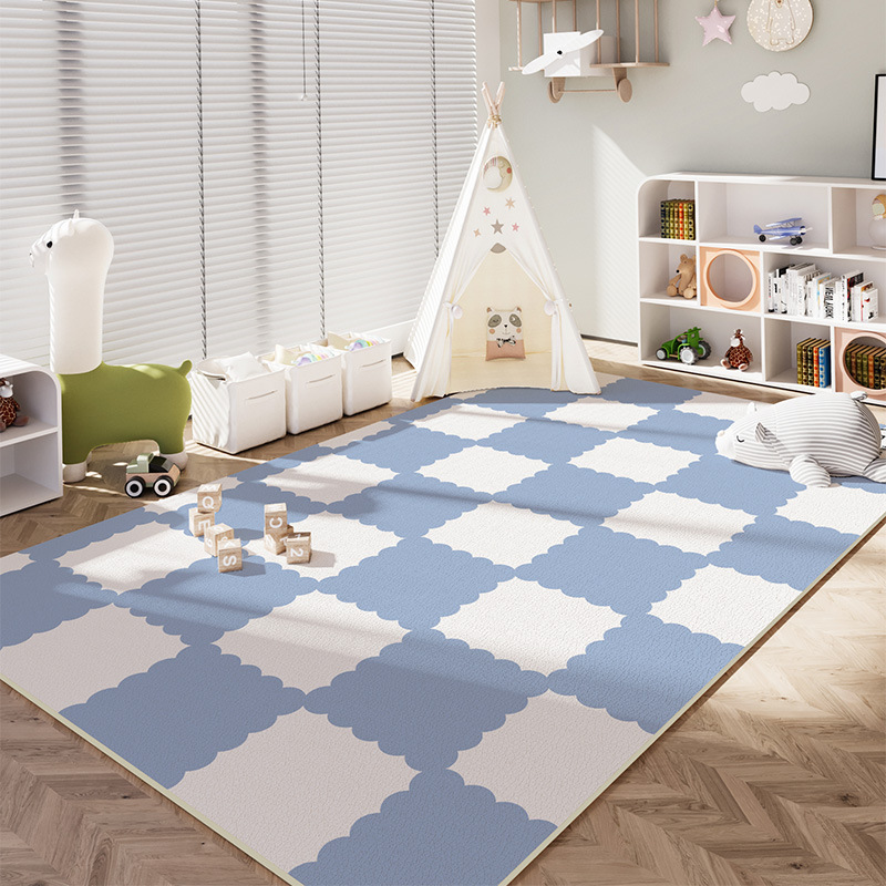 Blue and white checkered pattern